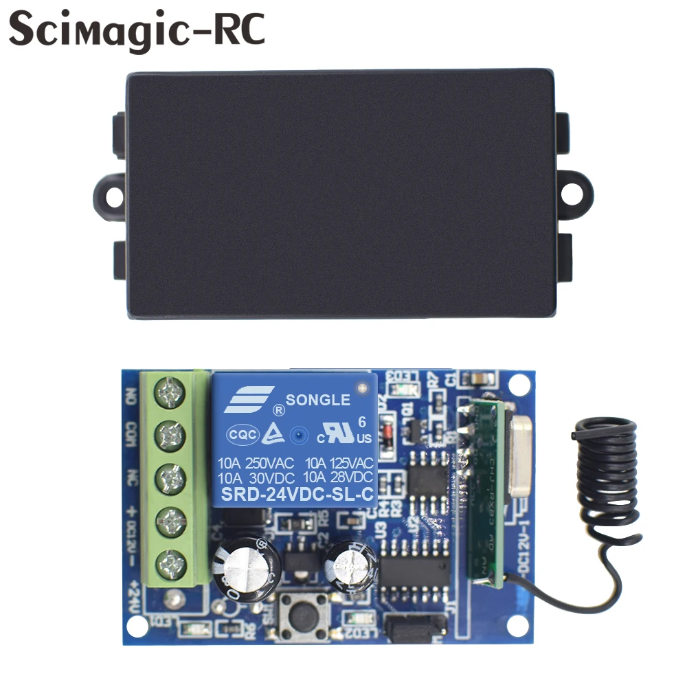 Universal 433mhz 1 Channels Receiver For Hormann ECOSTAR RSE2 REC2 Garage Door Remote Barrier Remote Receiver