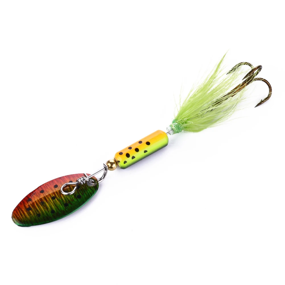 

4PCS Sequin Fishing Lures Durable Metal Baits Rotating Hooks Practical Accessories Carp Bass Fish catching Gift