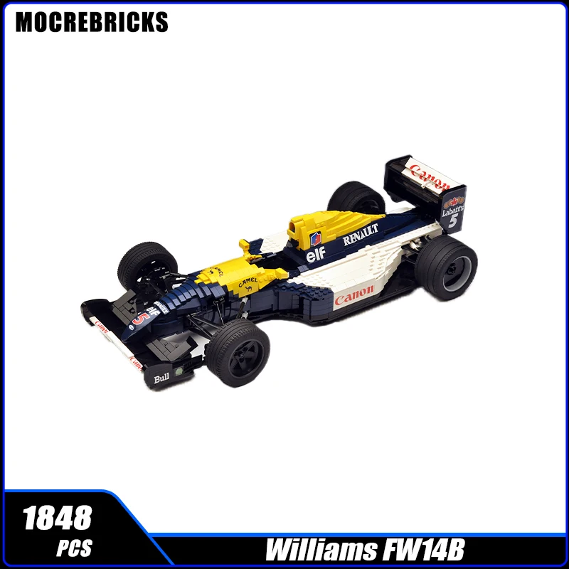 Technical MOC-1236 Williams Fw14B Racing Vehicle Building Block City Speed Champion Sports Car F1 Model Boy Brick Toy Gifts