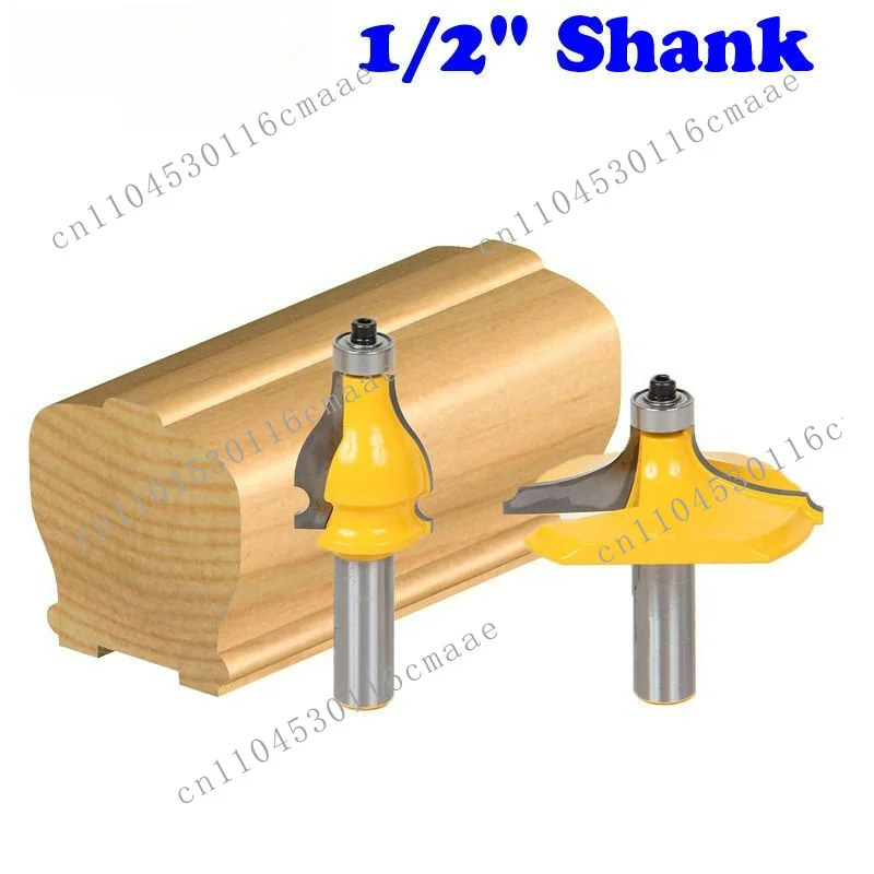 Product 1/2 handle 8MM high-grade 2-piece set Stair armrest knife Line knife Engraving machine Router milling cutter