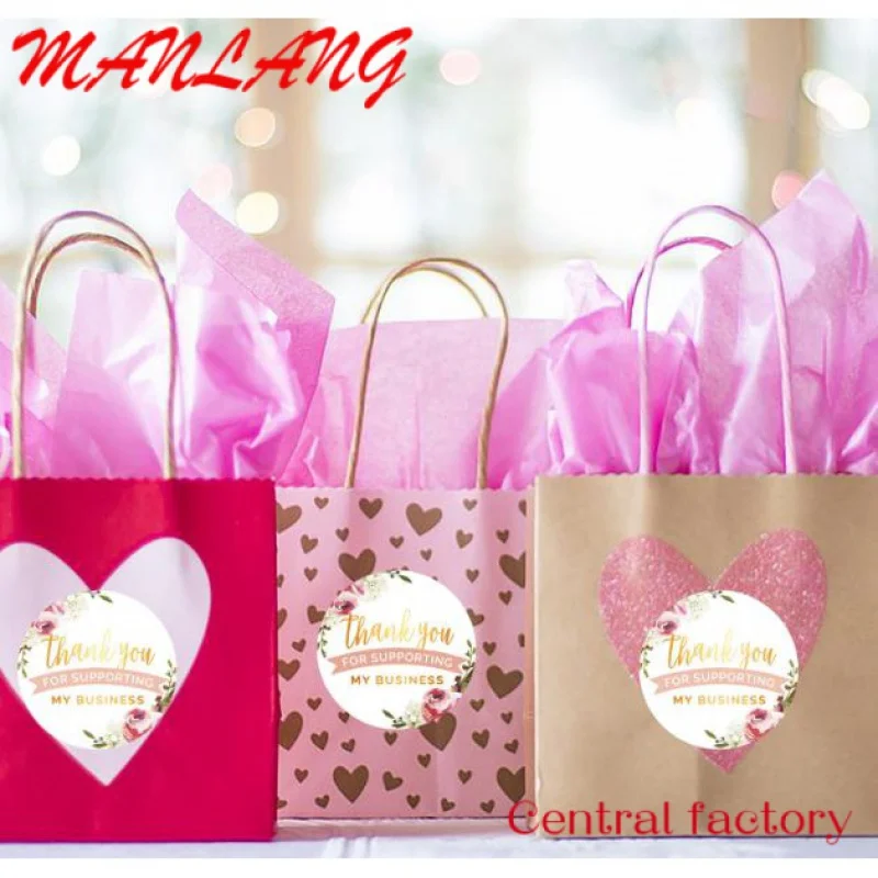 Custom  Ins fashion style gradient color gift bag spot handbag customized your own logo packaging paper gift bag