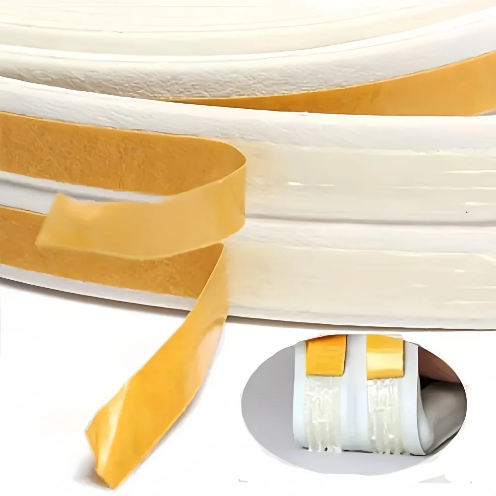 1 قطعة 10 متر/393.70in 9mmX6mm ذاتية اللصق الباب والنافذة شرائط عزل المضادة للتصادم شرائط العزل مكافحة سرقة الباب