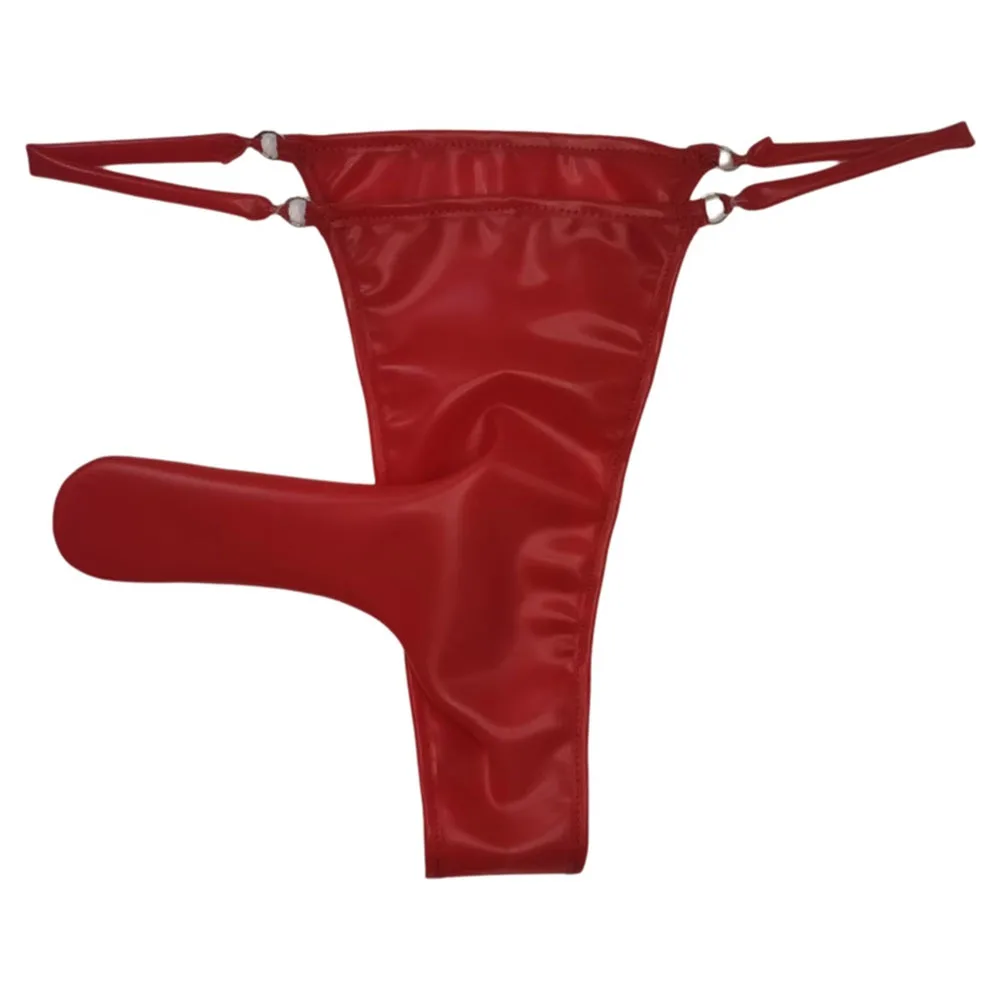 Man's Latex T-Briefs Waterproof Anti-Protection Panties Live Show Dance Costumes DJ Club Bar BF FKK Party Jockstrap Thongs