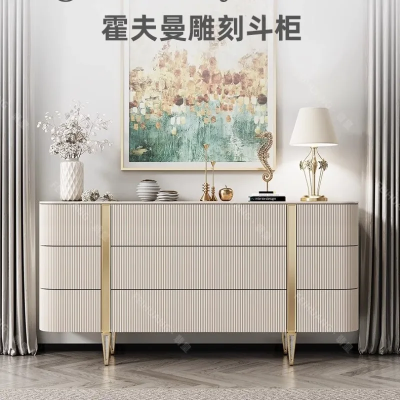 

Postmodern light luxury chest villa living room wall storage side cabinet Italian Internet celebrity ins wind storage drawer cab
