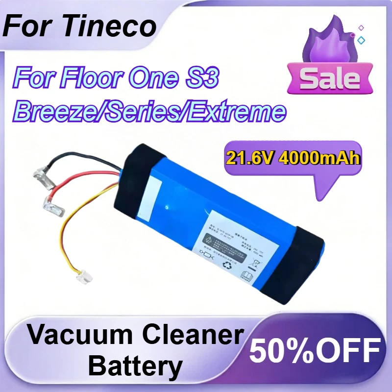 

Аккумулятор 21.6В 4000мАч для пылесоса Tineco Floor One S3 Breeze/Series/Extreme, сменный аккумулятор