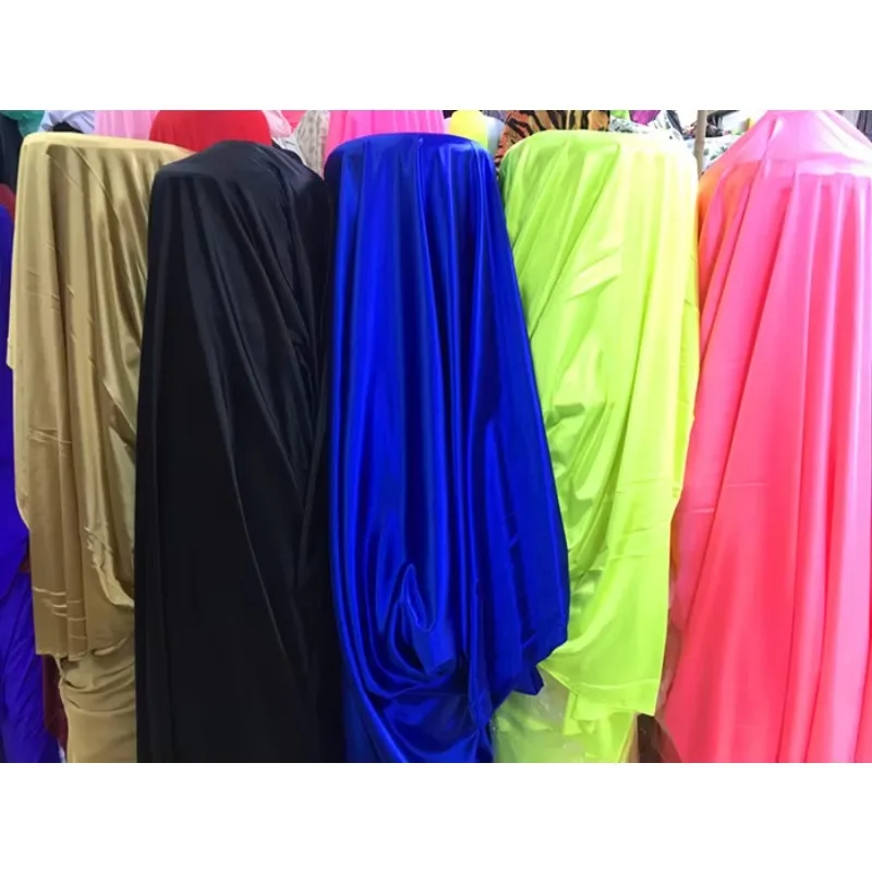 Satén elástico de cuatro lados/tela satinada de LICRA brillante traje de baile latino traje de escenario tela DIY