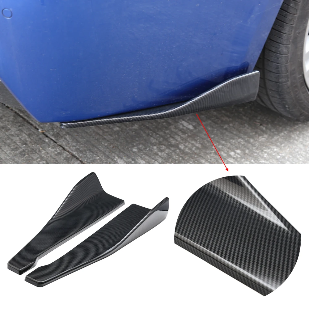 

Universal 48CM Car Bumper Protector ABS Front/Rear Lip Spoiler Diffuser Splitter Anti-Scratch Design for Audi, BMW, Honda & More