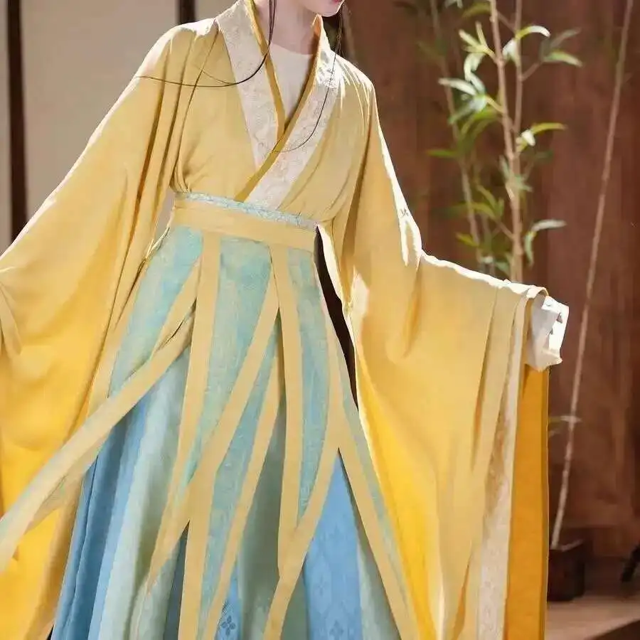 

New Hanfu Immortal Picture Series - Restoration Style Of The Northern And Southern Dynasties, Large Sleeves, Rujiao Dress, Half