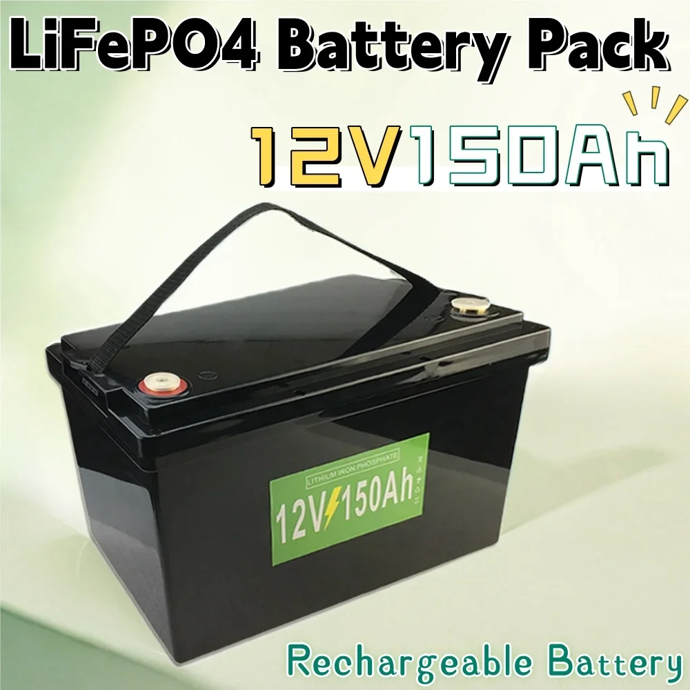 12V 150Ah Rechargeable LiFePO4 Battery Pack For Electric sprayer children's toy car solar street lights emergency lights et