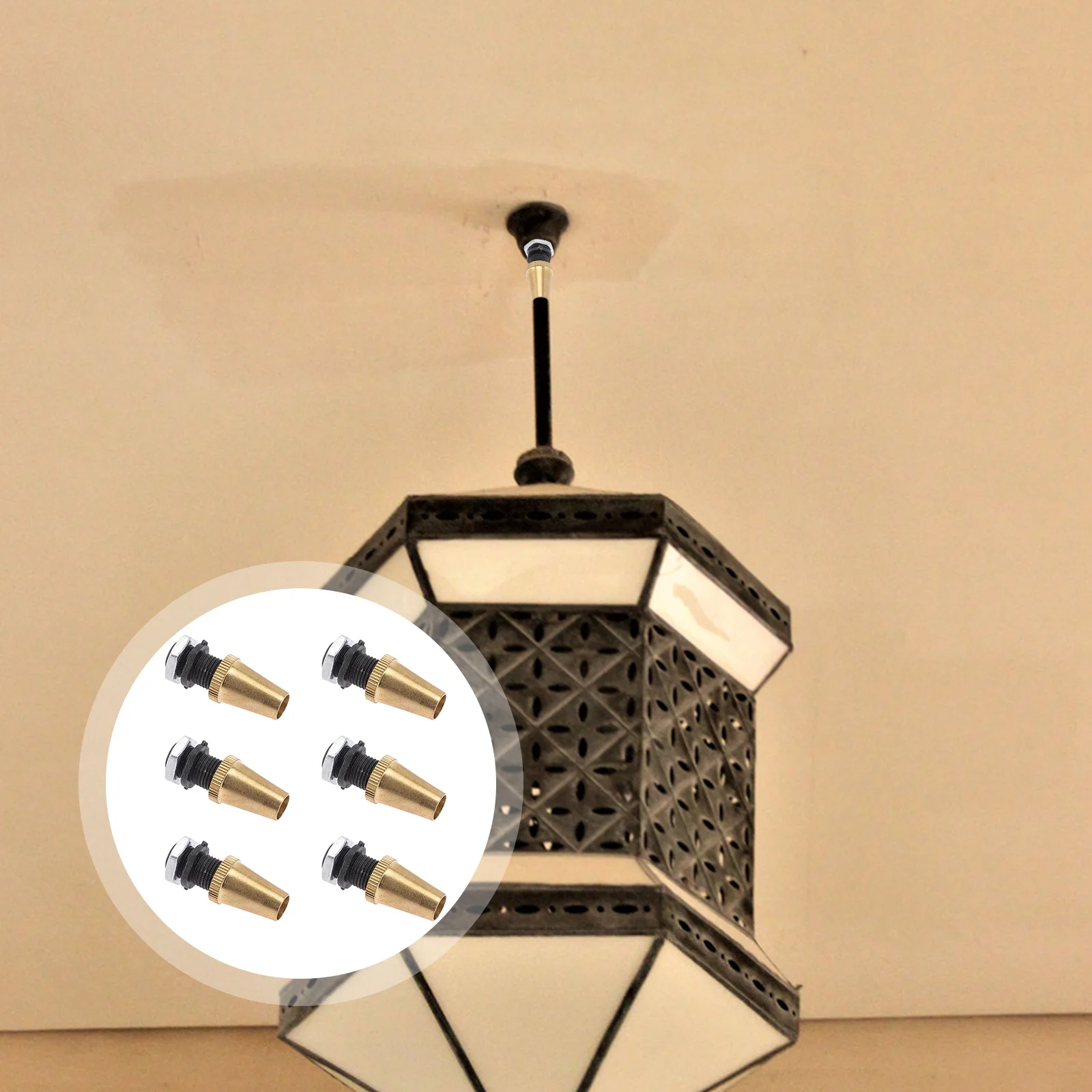 

6pcs Metal Cable Gland M10 Thread Strain Relief Connector For Pendant Light Cord Grip Clamp Diy Ceiling Lamp Wiring Protection