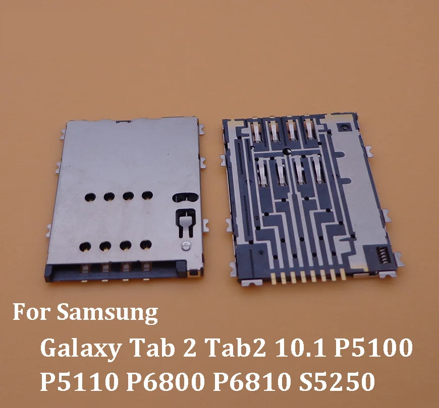 1pc Reader Sim Card Socket For Samsung Galaxy Tab 2 Tab2 10.1 P5100 P5110 P6800 P6810 S5250 Slot Tray Holder Connector