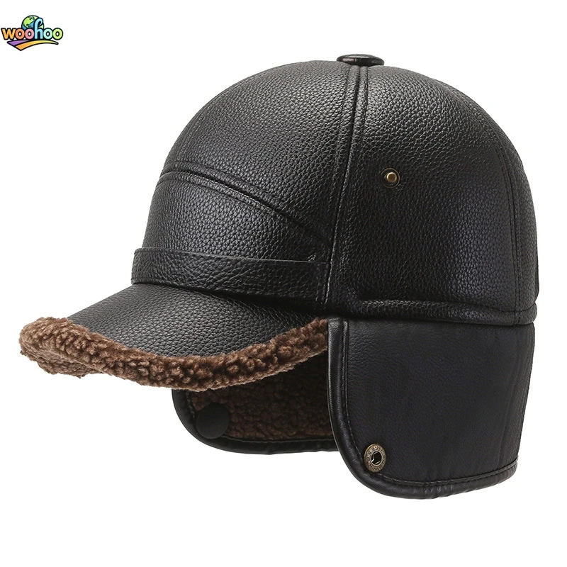 

Men's Winter Dad Style Baseball Cap with Thermal Ear Flap Warm Outdoor Hat for Senior Citizens Cold Weather Friendly