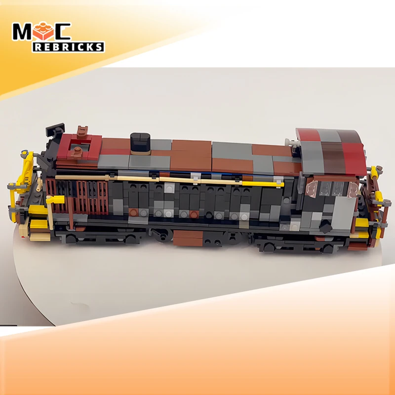 MOC City Railway Motor Train LS-1000 Diesel Electric Switcher Locomotive Technology Building Blocks Model Kid's DIY Bricks Toys