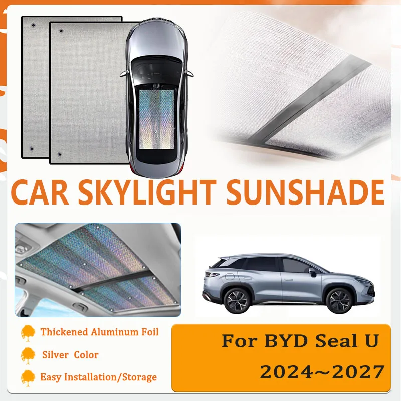 

Солнцезащитный козырек для окон автомобиля BYD Seal U Sealion 6 EV DM-i SA3 2024~2027, анти-УФ защита, накладка на люк, солнцезащитный экран, аксессуары для авто