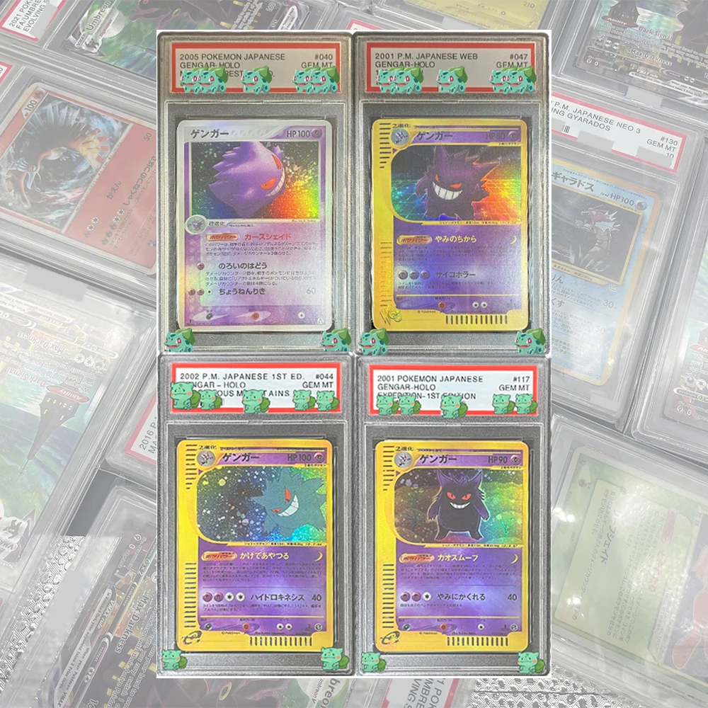 

Коллекционная карта аниме PTCG 2002, японская 1-го Ed Gengar Holo Mysterious Mountains GEM MT 10, карта с флэш-голографической этикеткой, подарок