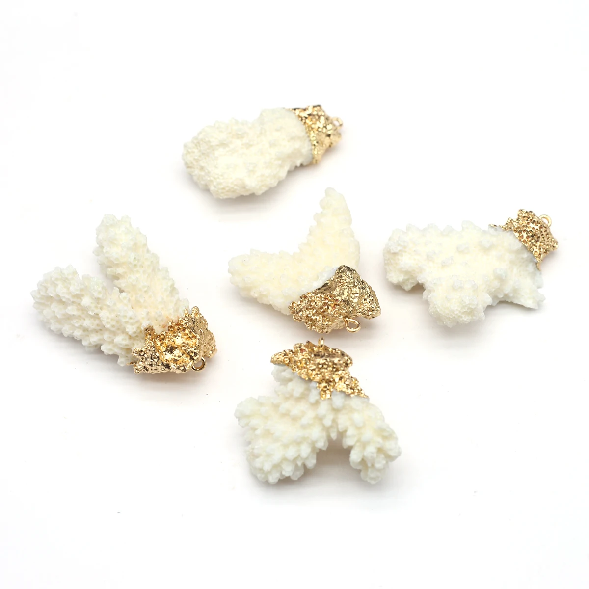 White Coral Natural Shell Irregular Tree Branch Pendant Jewelry Making DIY Necklace Earrings Accessories Charms Gift Party Decor