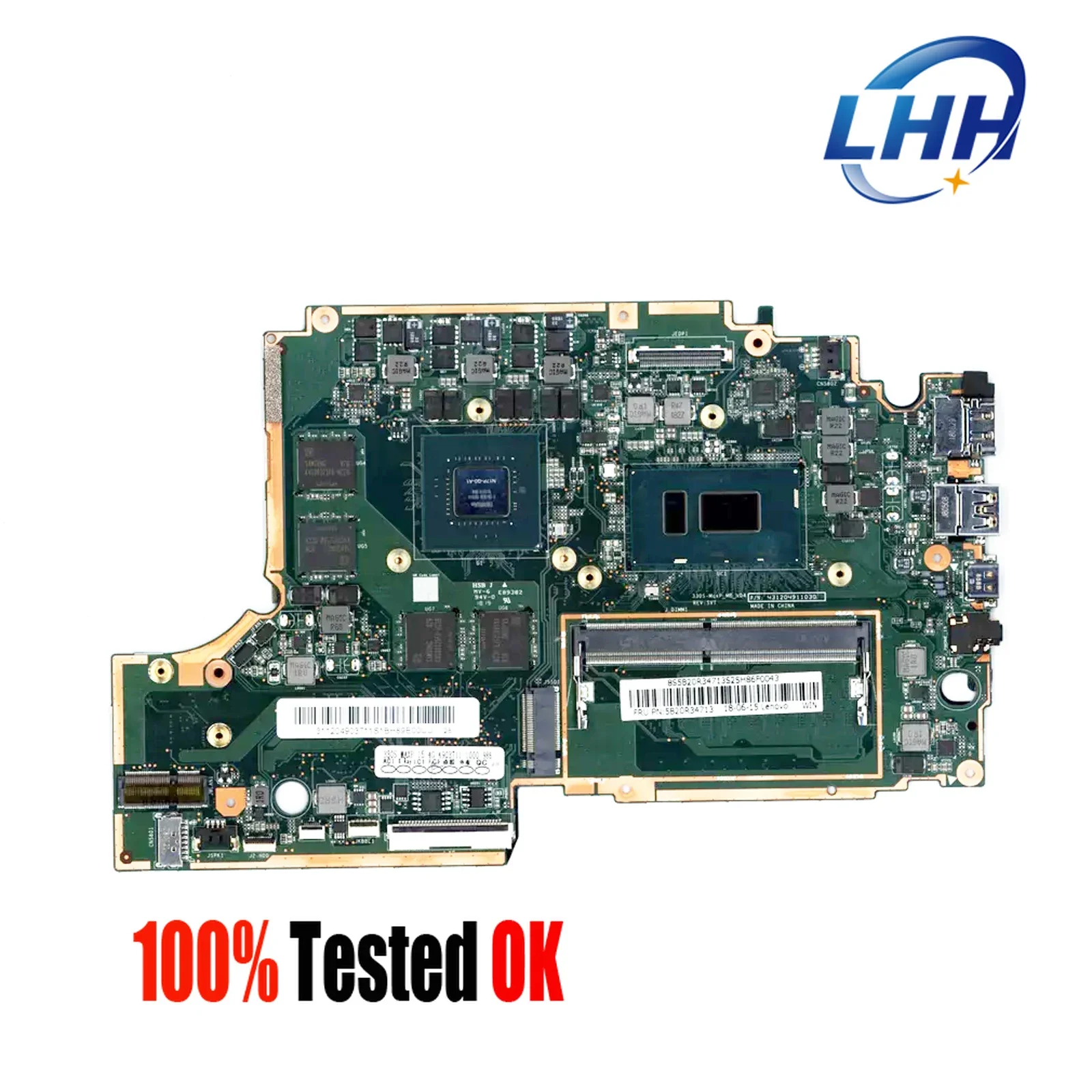 5B20R34713 Mainboard for Lenovo Ideapad 330S-15IKB Laptop Motherboard with CPU SR3LA I5-8250U RAM 4G GPU GTX1050 4G