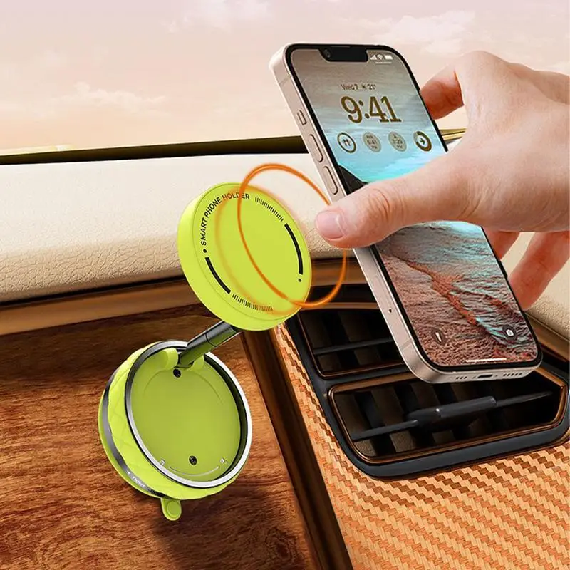 자동차 모바일 지원 진공 자기 전화 홀더 접이식 차량 휴대 전화 크래들 회전식 전화 마운트 핸드폰 브래킷