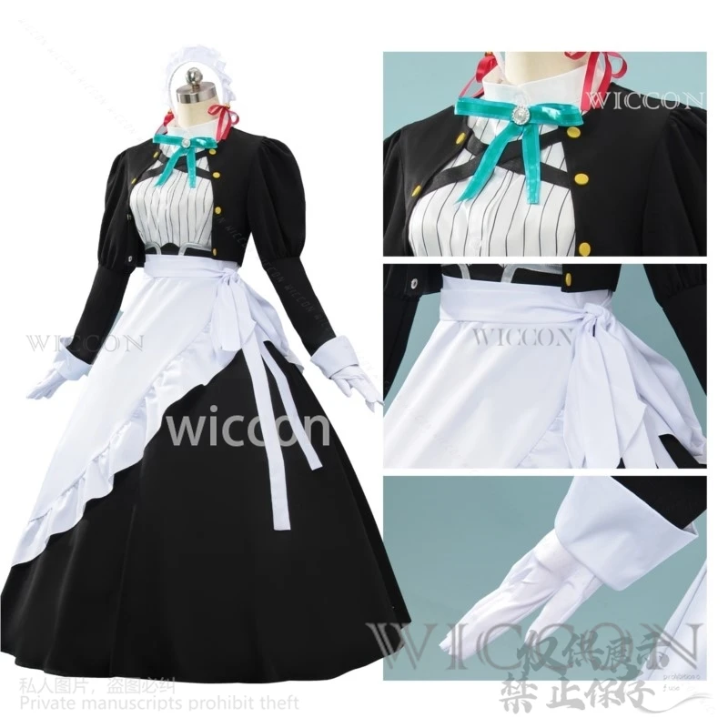 Anime Kimi Wa Meido-sama Cosplay Costume pour femme, robe de femme de chambre Yuki, uniforme Lolita, bandeau, perruques, boucle d'oreille Cos, fête d'Halloween pour fille