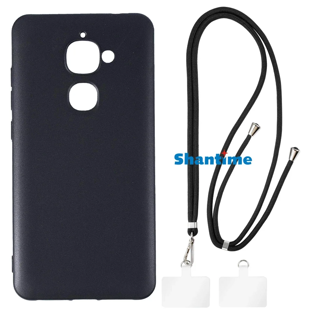 Suitable for Letv LeEco Le 2 Case + Ajustable Neck/Crossbody Lanyards and Spacers, Silicone TPU Cover