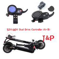 Original JP Display 36V 48V 52V 60V Throttle Switch 25ah Dual Drive Brushless Motor Controller For FLJ T11 T113 Electric Scooter