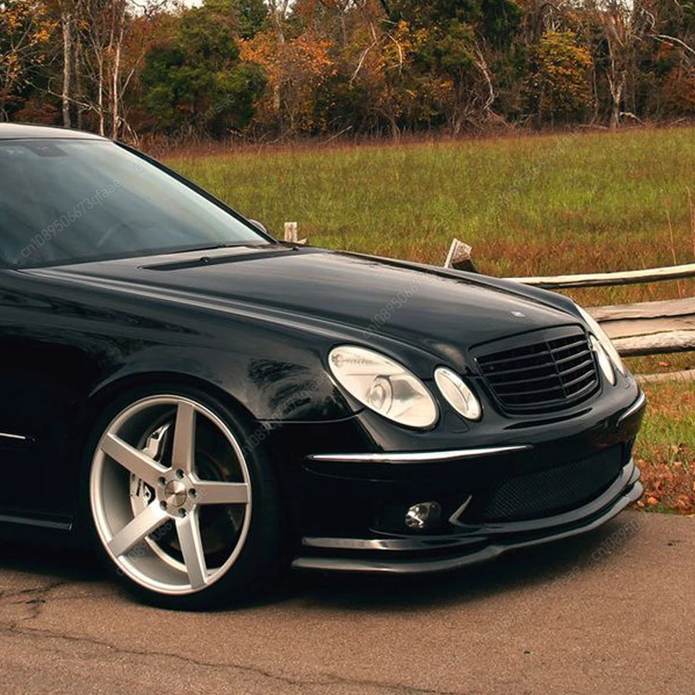 

For Mercedes Benz W211 E-Class E280 E320 E350 E400 E500 Saloon 2006-2009 Facelift Gloss Black Front Bumper Grille Grill Body Kit