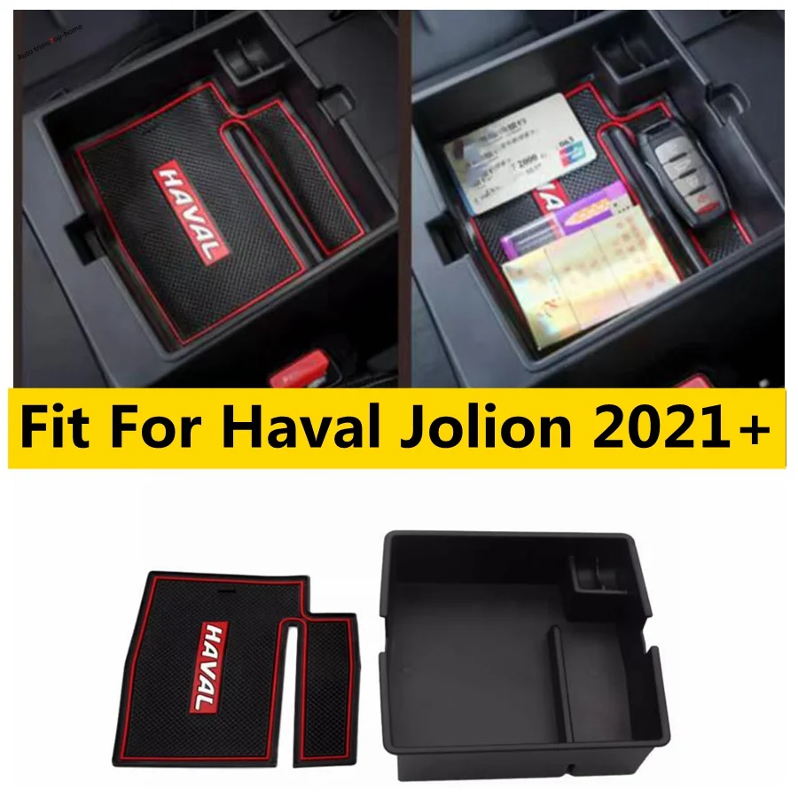 ABS Center Console Organizer Tray Case Armrest Storage Box Multi-Function Cover Car Accessories Fit For Haval Jolion 2021 - 2024