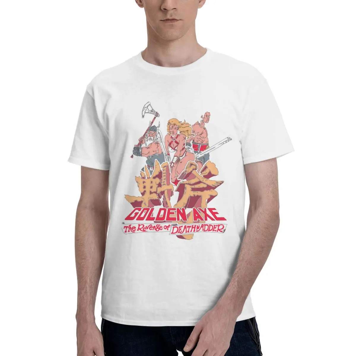 Golden Axe Arcade Video Game T Shirt Summer Men Women Funny Vintage 100% Cotton T Shirt O-Neck Short Sleeve Large Size T shirt