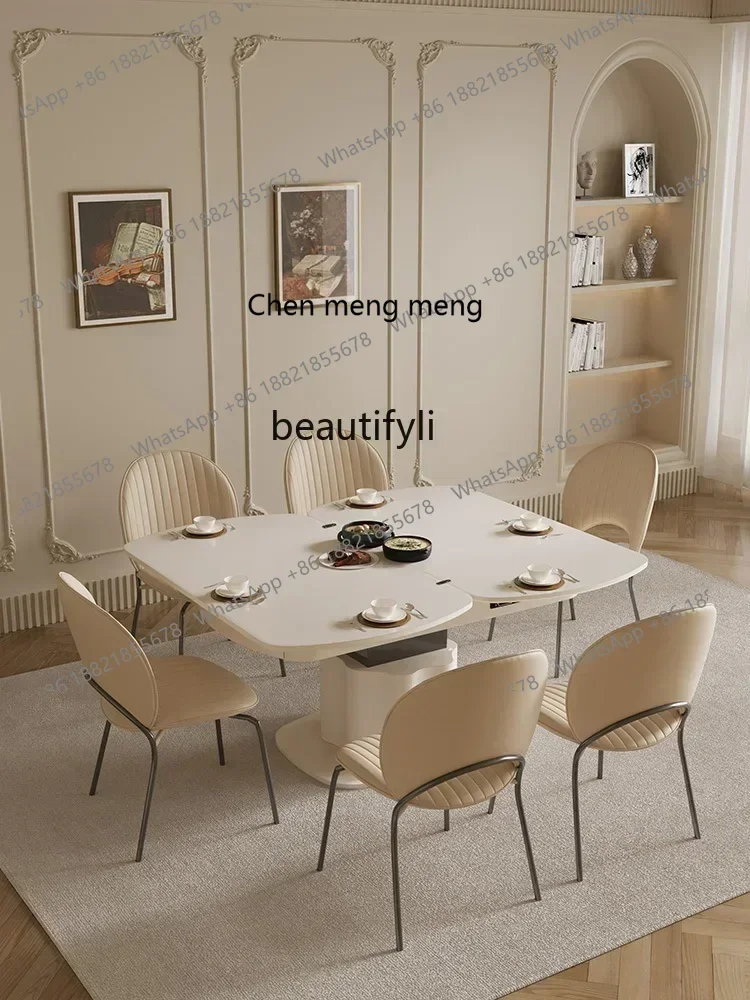 2003Lifting Coffee Table Dual-Use Cream Style Folding Light Luxury Living Room Home Small Household Simple Modern
