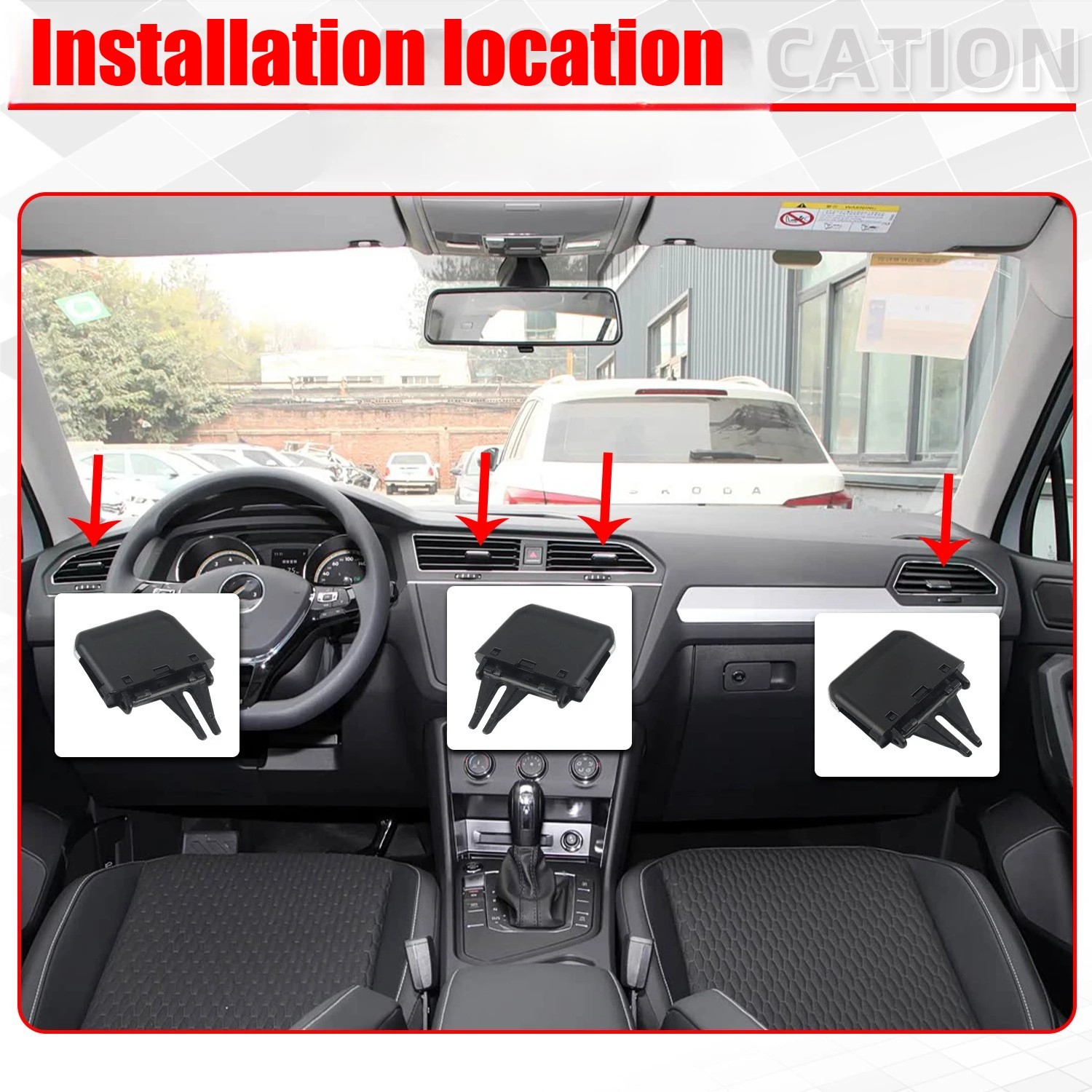 Air Vent Louver Control Knob For Volkswagen Tiguan L 2017 2018 2019 2020 2021 Left Center Right