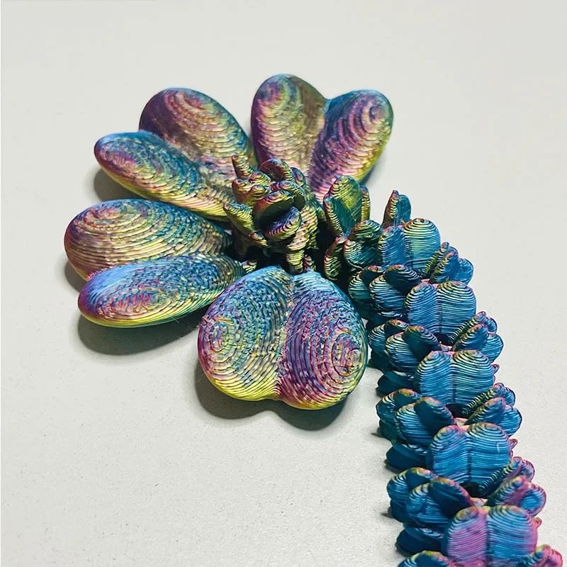 ثلاثية الأبعاد مطبوعة محظوظ ماجيك التنين المنقولة المشتركة تململ لعبة تدوير مفصلية مكتب سطح المكتب زخرفة الكبار لعبة أطفال الحرف الهدايا