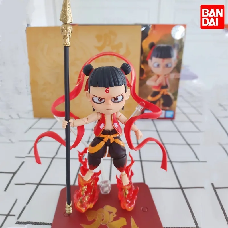 New Bandai Shf China Anime Movie Characters Nezha Joints Movable Limited Collection Gifts Toys Action Figure In Stock