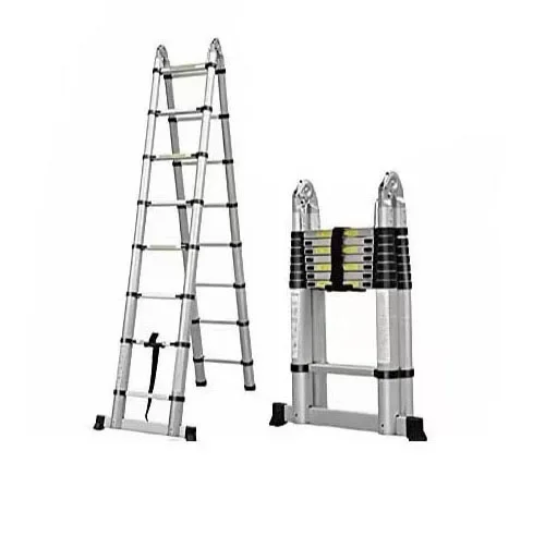 Herringbone type double sided step ladder aluminium telescopic ladder