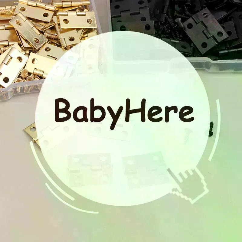 

50 шт./упак. Петли + 200 винтов, железные, золотые, серебряные, черные, бронзовые, с 4 отверстиями, прочная мебельная фурнитура, мини-петли для декора