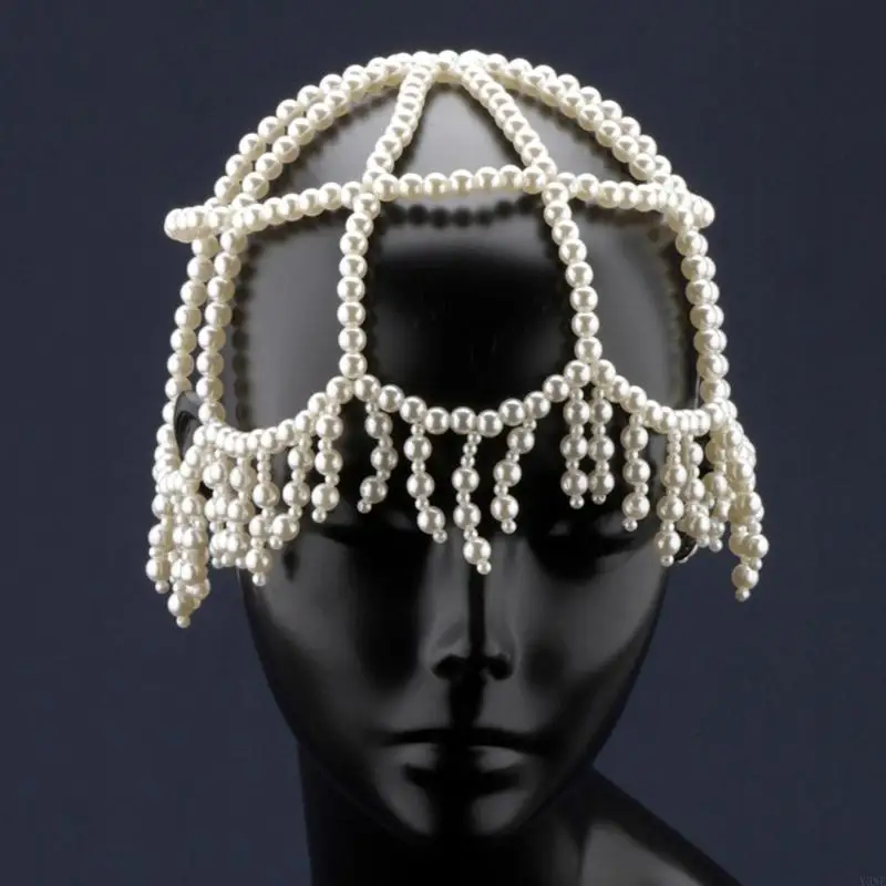 

Y3NE Sophisticated Pearls Bridal Hat Romantics Celebration Headpiece Elegant Headwear