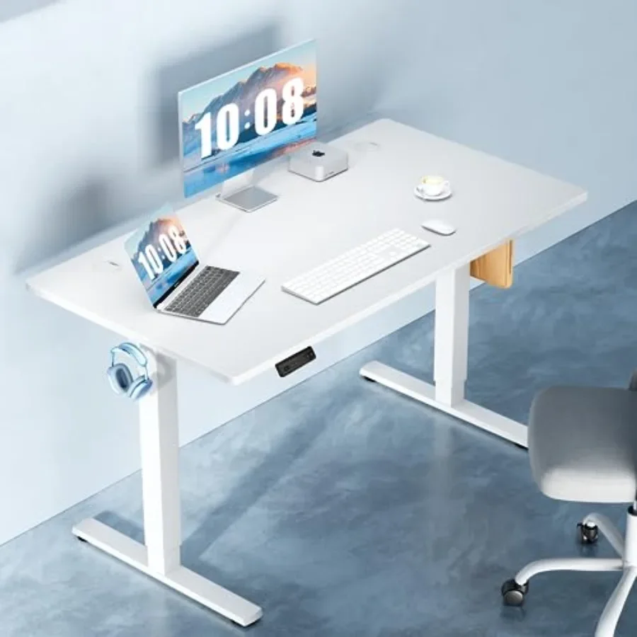 63 Inch Electric Standing Desk for Home Office, Steel Frame, Black, Memory Presets Smooth Height Adjustment