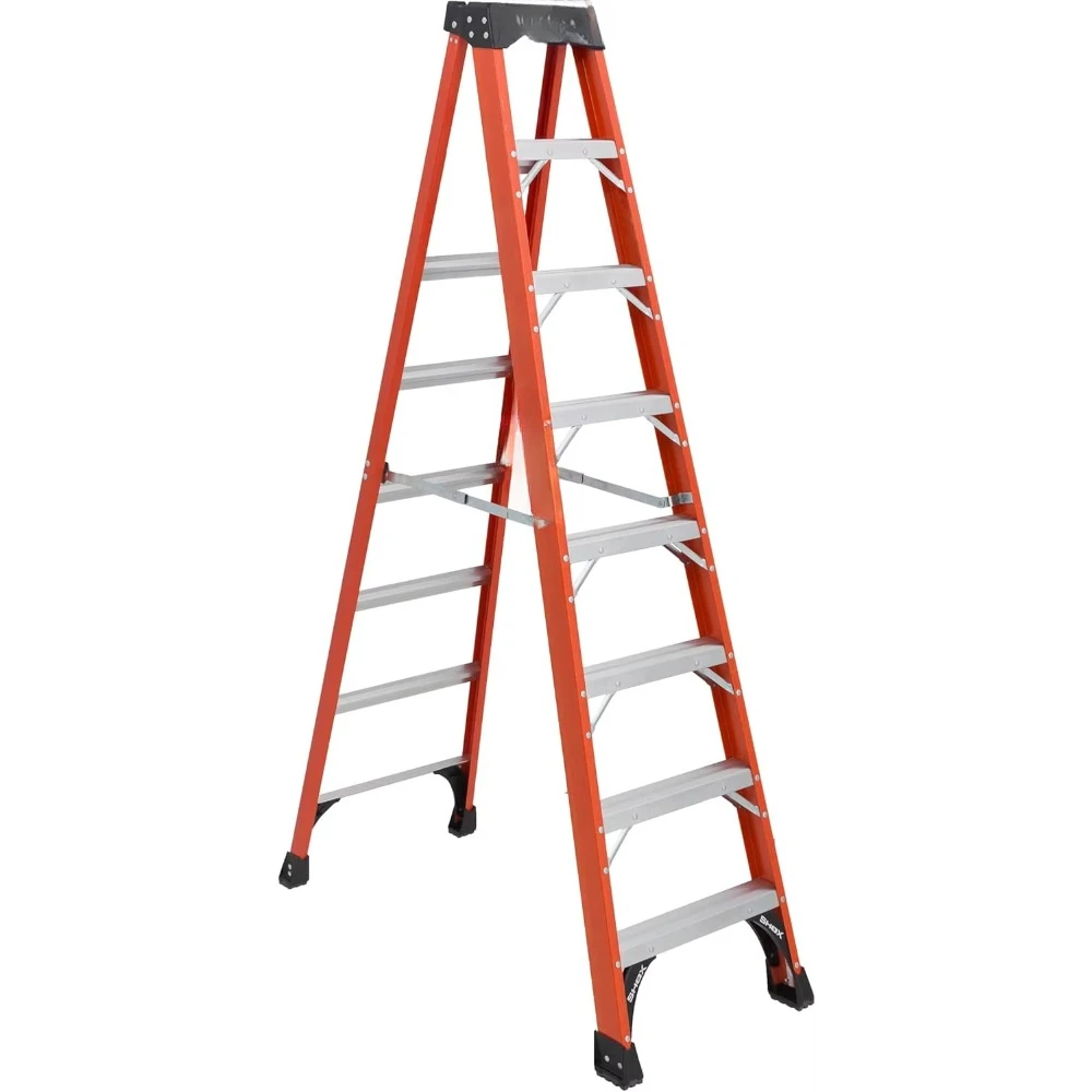 8-Foot Fiberglass Step Ladder, 375-Pound Load Capacity, Type IAA, FS1408HD