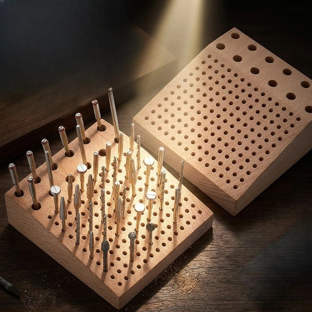 beechwood-storage-rack-for-grinding-bits-carving-tool-parts-multi-hole-large-capacity-desktop-organizer-board-for-jewelry