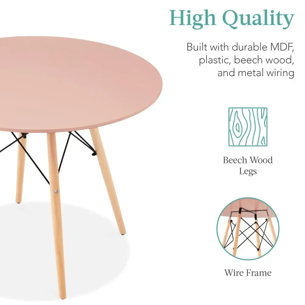 2025 New 5-Piece Dining Set, Compact Mid-Century Modern Table & Chair Set for Home