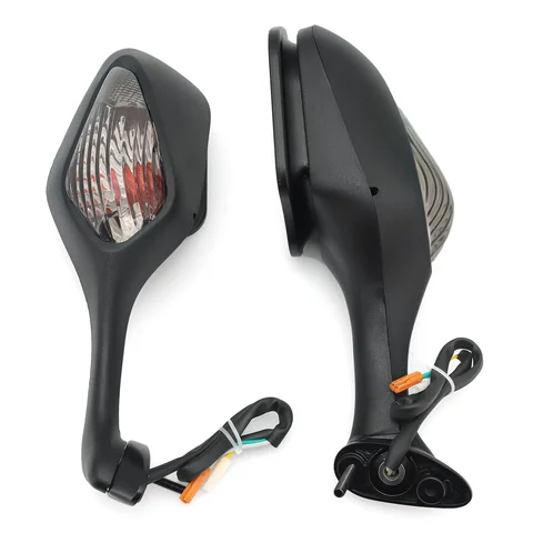 Пара Боковых Зеркал Заднего Вида Для Мотоцикла Honda CBR1000RR 2008-2016 С LED-поворотниками, Черные/серебристые, ABS+стекло