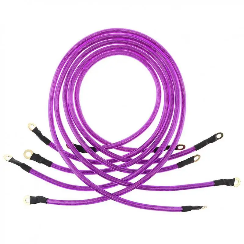 Grounding Wire Kit for HKS Universal 5 Point Car Earth Ground Cables High Performance Improve Power JDM Racing Blue Purple Red