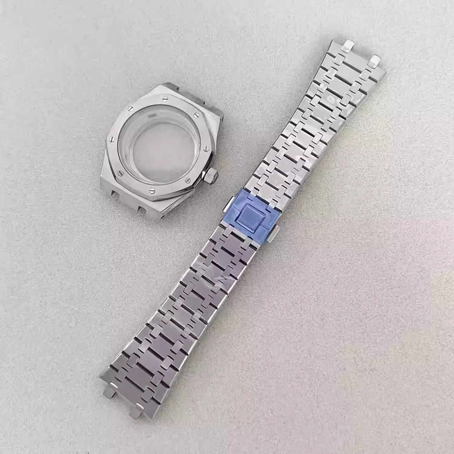 

Корпус из гальванической золотой стали с PVD-покрытием, розово-синий, черный, корпус из нержавеющей стали 41 мм + ремешок, подходит для машины NH35/36 Сапфировое зеркало