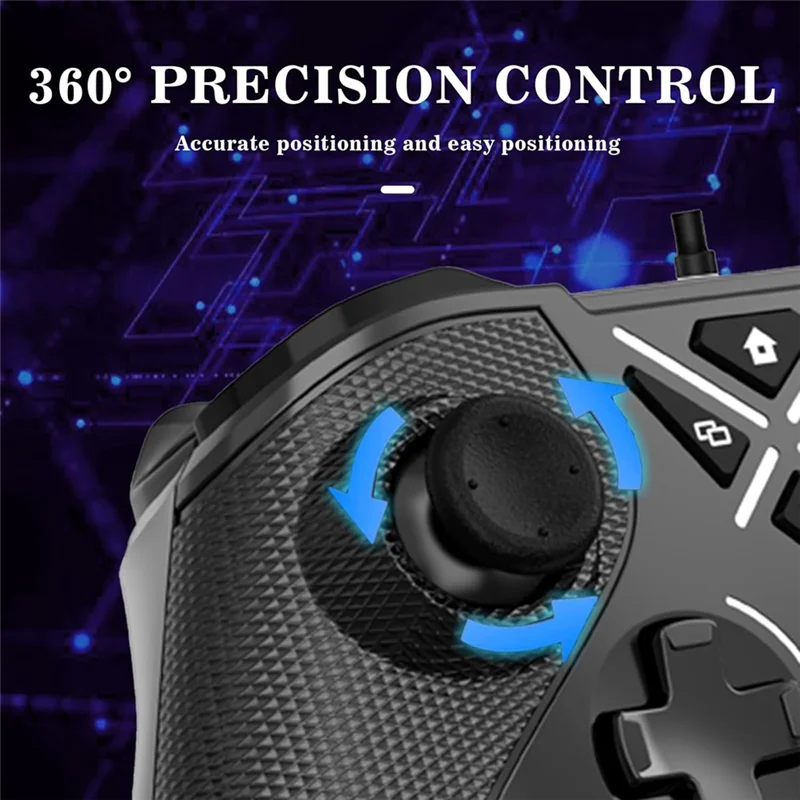 

AT93-Wired Game Controller With Hall Triggers Joysticks And Turbo Function For Series S/X, One, And PC