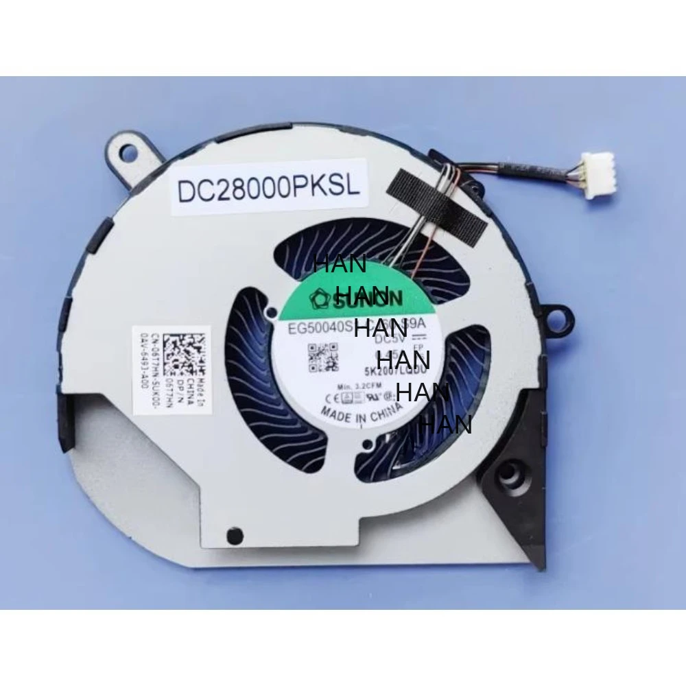 New Laptop CPU Cooling Fan For DELL Latitude 15 5510 Precision 3540 3550 EG50040S1-CJ60-S9A DC5V 0.45A DC28000PKSL 6T7HN 06T7HN