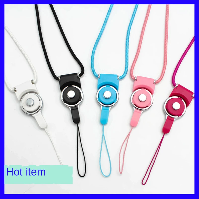 Anti-lost Mobile Phone Lanyard Three-Section Free Disassembly Color SmartPhone Long Lanyard Pendant Ring Flexible Phone Strap