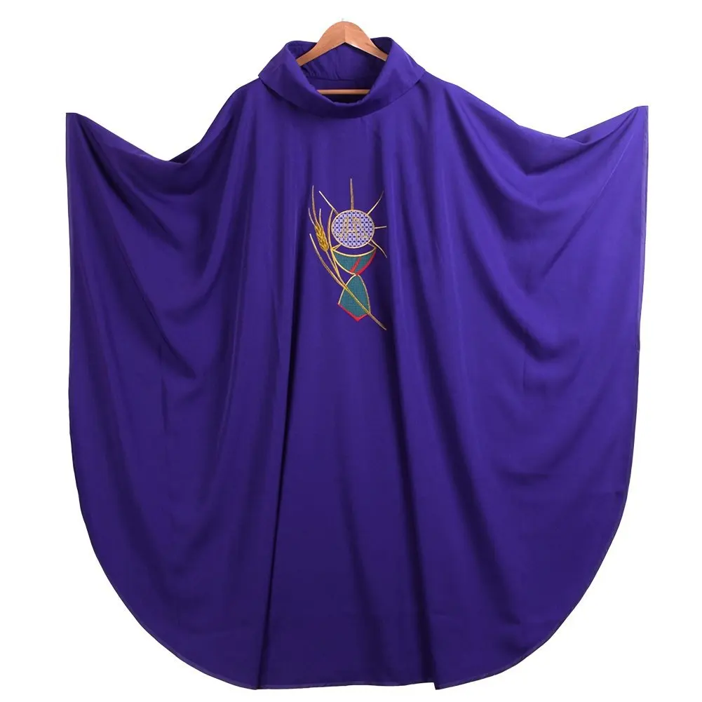 Halloween Cosplay Priest Vestments Christian European Style Polyester Adult Catholic Religious Archbishop Clothes Clergy Robe