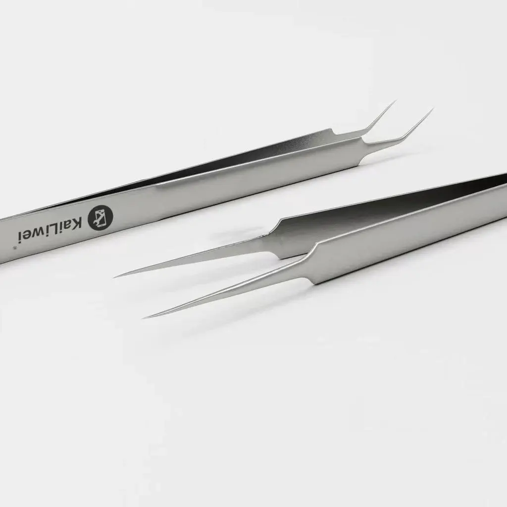 

KW-11C KW-15C Industrial Electronics Anti-static Curved Straight Tip Precision Tweezers Stainless Forceps Phone Repair kailiwei