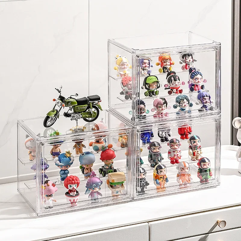 

Blind box storage display stand Doll display case POP MART storage box Toy dust-proof transparent figure display box