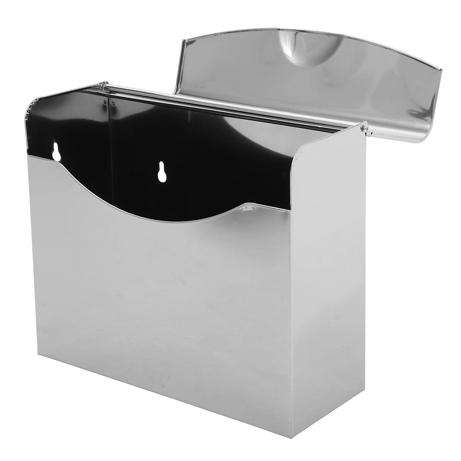 

Metal Rectangular Tissue Box Holder Wall Mounted Bathroom Tissue Paper Organizer Stylish Simple Design Multi-Use