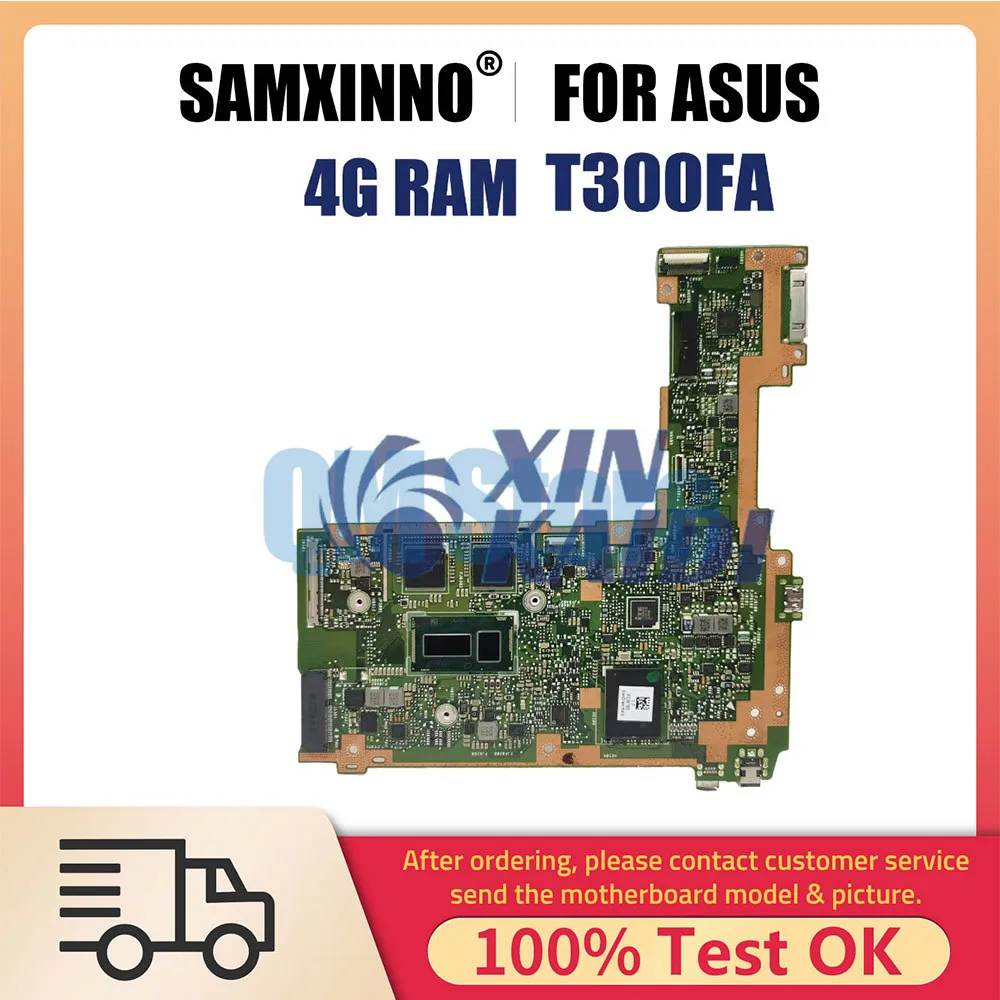 Notebook Mainboard For ASUS T300FA T300F T300 Laptop Motherboard CPU M-5Y10C 4GB-RAM SSD 64G Test 100% OK Systemboard